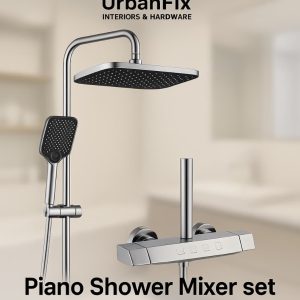 Black Piano Shower Mixer Set
