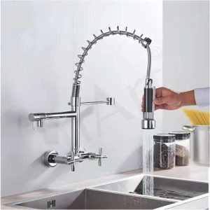 Chrome Spring-Neck Kitchen Mixer