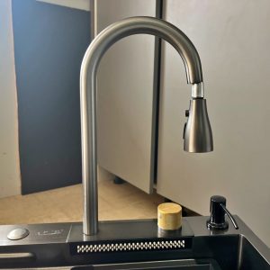 Brushed-Finish Kitchen Mixer
