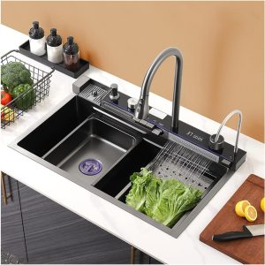 Dark Double Kitchen Sink