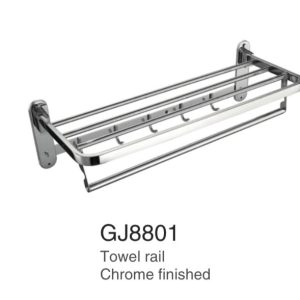 Chrome Towel Shelf and Rail
