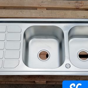 Double-Bowl Inset Kitchen Sink