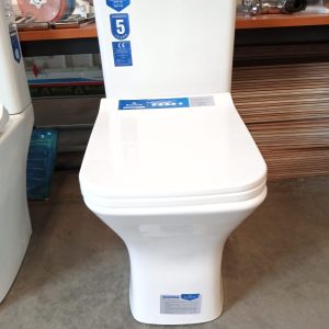White Close-Coupled Toilet