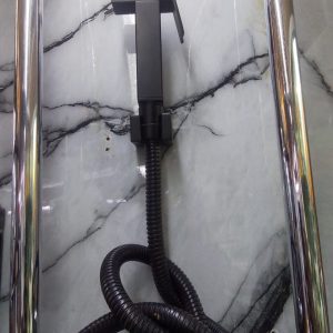 Black Shower Rail Set