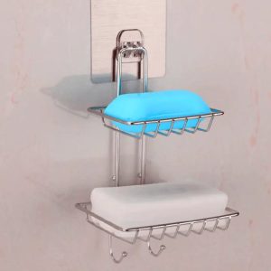 Two-Tier Corner Bathroom Basket