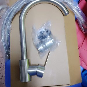 Curved Chrome Kitchen Mixer