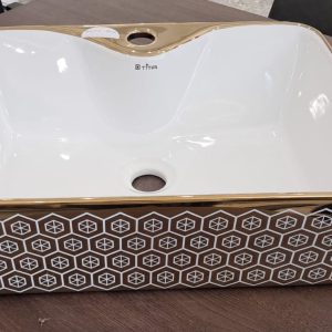 Rectangular Basin with Geometric Pattern