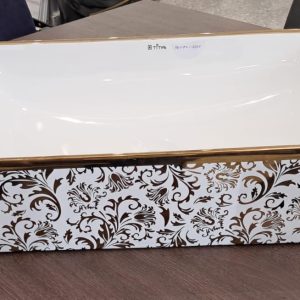 Rectangular Basin with Floral Pattern