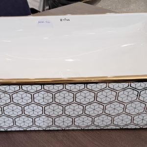 Rectangular Basin with Grey Pattern