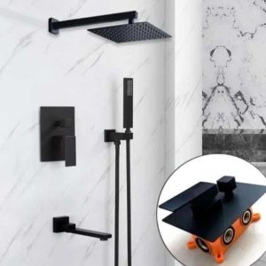Black Concealed Shower Set