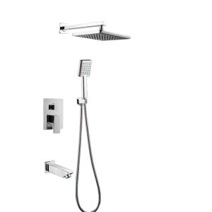 Chrome Shower Set with Shelf