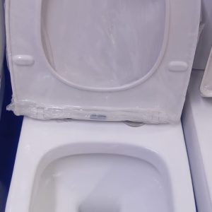 White Toilet with Seat