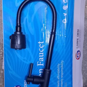 Black Flexible-Neck Kitchen Tap